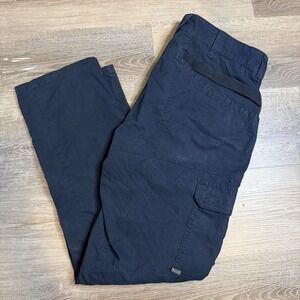 5.11 Tactical Mens Navy Blue Cargo Pants Straight Leg Work Trousers 34x32
